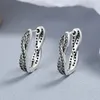 925 Sterling Zilver Twist Of Fate Hoop Oorbellen voor Pandora Crystal Diamond Circle Earring designer sieraden voor vrouwen meisjes luxe bruiloft oorbel met originele doos