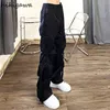 Pantalons pour femmes Capris Harajuku Joggers Femmes Pantalons de survêtement Streetwear Hip-hop Plis Pantalon Mode Coréen Lâche Pantalon Décontracté Pantn Femme Y2k Vêtements J230605