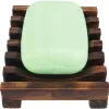 Nouveau porte-savon en bois support de stockage porte-savon plaque boîte conteneur pour bain douche plaque salle de bain bambou naturel porte-savon en bois