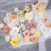 Dekorative Blumen, 1 Beutel, künstliche Köpfe, Gänseblümchen, Hortensien, Pfingstrosen, gemischte Seide, Blumen-Kopfschmuck, Material-Set, DIY-Dekoration