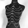 Sexig kroppshändare Kvinnor Leather Harness Chain Bondage Lingerie Bra bröstband strumpeband Strumpor Svärdbälte underkläder Sex Toy L230518