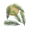 Fleurs décoratives 10pcs Simulation Plante Pin Herbe Faux Décoration En Plastique Pour Arbre De Noël