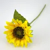 Decorative Flowers 5pcs Silk Sunflower Branch Single Stem Artificial Helianthus Sunflowers For Wedding Home Party Office Table Floral