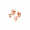 Orecchini pendenti con zirconi in oro viola russo 585 per donna placcati con colore rosa 14 carati Design classico alla moda versatile