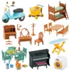 Gevulde Pluche Dieren Speelgoed Pop 1 12 Bos Familie Montessori Keuken Compatibel Miniatuur Poppenhuis Accessoires Meubilair Fantasiespel Geschenken 230605