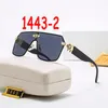 Marque Shade Lunettes de soleil 1443 Vente en gros Cadre en métal Polarisé Hommes Luxe surdimensionné Designer Lunettes de soleil Femmes