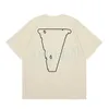 여름 새 남성 디자이너 T 셔츠 V 남녀 여성 짧은 슬리브 힙합 스타일 검은 흰색 티 크기 S-XL
