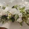 Fleurs décoratives arc de mariage Rose fleur coureur guirlande pour Table pièce maîtresse porte décoration murale signe de bienvenue fête florale
