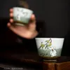 TeAware 2pcs/Lot sevimli tavşan Çin çay fincanı seramik kung fu çay fincanı güzel greenteware bir fincan çay töreni