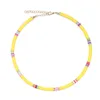 Correntes Boho 6mm Polymer Clay Heishi Beads Handmade Summer Beach Colar Gargantilha 2023 Fashion Colorful Chain Stringed Jóias Presente