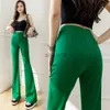 Damenhosen Capris Neue Frühling Sommer Lange Hosen Frauen Mode 2023 Einfacher Stil Damen High Street Flare Hosen Schlanke, figurbetonte gerade Hosen Frau J230605