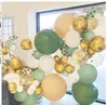 Décoration de fête avocat vert ballon guirlande arc ensemble forêt Animal Jungle thème ballons pour bébé mariée anniversaire