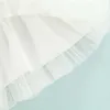 衣料品セットファッションキッズガールズサマー6m-4yプリンセス幼児の女の子のノースリーブタイプフローラルクロップトップと弾性チュールミニスカート