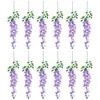 Декоративные цветы искусственная глицерия цветочный фиолетовый домашний декор подвеса настенные Земля Тоны шелковая ткань виноград