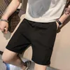 Men's Shorts Men Summer Casual Cuffed Waffle Surface Korean Fashion Bermudas Male Short Homme Streetwear Elastic Waist