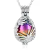 Chains Butterfly Urn Necklace For Ashes Hollow Teardrop Cremation Jewelry Women Men Memorial Keepsake Locket Pendant