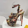 Nxy Sandals Butterfly-Nknot Platform Buckle Brap Women High Heels Shoes 2023 Новая летняя сексуальная сексуальная штука для банкетной вечеринки 230511