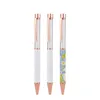 DIY Ballpoint Pen Sublimation Metal Aluminium Rod Blank Heat Transfer Logo Business Neutral Water Pen