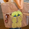 Sacs de rangement Mesh Beach Tote Bag Femme Multi-poches Famille Voyage Natation Imperméable Piscine Vêtements