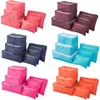 Storage Bags Foldable 6pcs Waterproof Travel Bag Clothes Luggage Organizer Quilt Blanket Suitcase Pouch Packing Cube