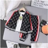 Ensembles de vêtements Survêtements Pour Bebe Boys Toddler Casual Vêtements de bébé Printemps Automne Born Fashion Cotton Coatsaddtopsadd 3Pcs Y220310 Dr Dhhb2