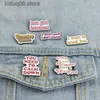 Broches Broches Anglais Bijoux Simple Lettre Anglaise Série Style Laque Alliage Emblème Accessoires Bracelet T230605