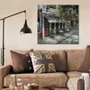 Romantic Canvas Art Wine Cafe Hand Painted Brent Heighton Painting Contemporary Landscape Artwork for Family Room