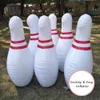 Bowling Novel Place Giant Flatable Bowling Set for Kids Outdoor Lawn Yard Games for Family Jumbo 22 "Pins 16" Boll uppblåsta Toys 230603