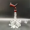 Master Piece Heady Glass Bong Glass Funzionale Spruzzi d'acqua Bong 10MM Giunto femmina Perc Narghilè Tubo Terp Slurper Bubbler Oil Rig