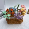 Decoratieve Bloemen Hand Gebreide Myosotis Nep Boeket Kunstmatige Voor Vaas Thuis Kamer Bureau Valentijnsdag Decoratie Bloemstuk