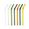 Drinking Straws 8mm 20cm Drinking Straws Glass Reusable Straw Bar Tool Drinks Party Wine Accessories Eco-Friendly Milk Straws Q170