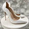 Kleid Schuhe Mode High Heels Sexy Frauen Pumps Große Größe 43 44 45 Weiß Stiletto Ferse Patent Leder Büro hochzeit