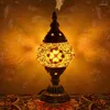 Table Lamps Mosaic Lamp Turkey Vintage Style Art Glass Lampshade Decorative Bedroom Living Room Romantic Cafe Handmade Night Light