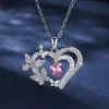 12Pcs Fashion Love Heart Butterfly Necklace Crystal Butterfly Animal Designer Jewelry Handmade Items Gift