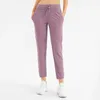 Lu Primavera ed Estate Pantaloni Allentati Quick Dry Casual a Nove Punti Pantaloni Sportivi da Donna Vita Elastica Traspirante Tempo Libero Corsa Quotidiana Allentata Yoga Fiess Sport Elastici