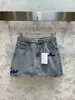 Gonne Designer 2023 New Summer Arc de Triomphe Denim Mezza gonna Vita alta da donna Spettacolo sottile A-line Lunghezza gamba Riduci età Eleganza PTNP