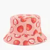 Cappelli a tesa larga LDSLYJR Cotton Print Bucket Fisherman Outdoor Travel Girl and Female Sun Hat 272 G230603