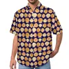 Camisas casuais masculinas Camisa de conchas de vieiras com estampa animal para férias soltas blusas havaianas da moda manga curta estampa roupas superdimensionadas