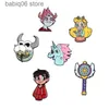 Pins Brooches Creative Jewelry Personalized Cartoon Unicorn Demon King Skeleton Shape Lacquered Alloy Breast Pin T230605