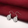 Charme jolie argent Sterling romantique Rose fleur boucles d'oreilles pour femmes mode vacances cadeaux classique fête mariage bijoux R230605