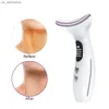 Heat EMS Face Neck Massager ION LED Photon Therapy Dispositivi di bellezza per il sollevamento del viso Rimuovi il doppio mento Strumenti per la cura della pelle antirughe L230523