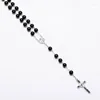 Pendant Necklaces Fashion Glass Bead Catholic Rosary St Benedict Connectors Crucifix Cross Necklace Men Male Religious Jewelry