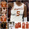 MIT8 Custom NCAA Texas Longhorns Baketball Jersey 5 Marcus Carr 10 Sir'jabari Rice 0 Timmy Allen 4 Tyrese Hunter 32 Христианский епископ для мужчин Женщины молодые дети S-4XL