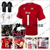 Mit8 Custom Northern Illinois Huskies niu fotboll valfritt namn nummer rött vita svart 3 tyrice richie 12 ross bowers 15 marcus childers tröja 4xl