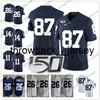 Thr 2019 Penn State Nittany Lions # 3 Ricky Slade 21 Noah Cain 38 Lamont Wade 87 Pat Freiermuth 99 Yetur Gross-Matos NCAA 150TH Jersey