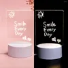 Night Lights Creative USB Luminous Base Acrylic LED Message Note Board Light Erasable 3D Warm White With Pen Gift For Children