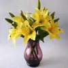 Decorative Flowers Artificial Silk Fake Lily Branch 78cm Long DIY Creative Bouquet As Gift For Friends Teach & Fresh Living Room Decor