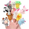 1000 stks/partij Party Leuke Cartoon Biologische Animal Finger Puppet Knuffels Kind Baby Gunst Poppen