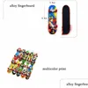 Vehicle Toys Kid Toy Children Gift Print Professional Alloy Stand Fingerboard Skateboard Mini Finger Boards Skate Truck For Drop Del Dh0U2