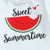 Clothing Sets 2023-03-09 Lioraitiin 0-18M Newborn Baby Girl 3Pcs Summer Fashion Off Shoulder Watermelon Printed Bodysuit Dot Shorts